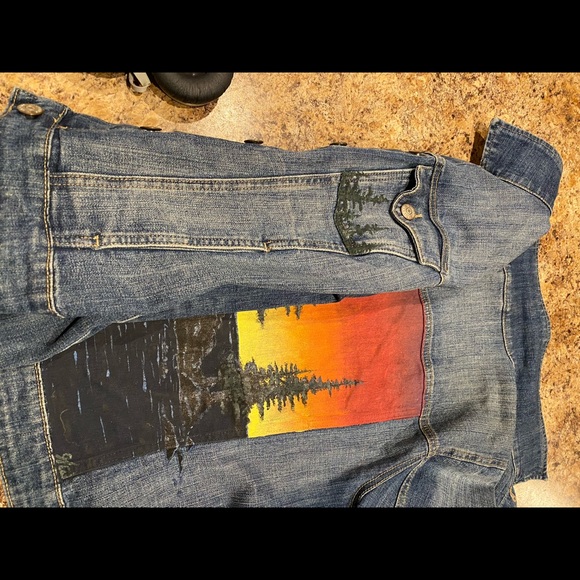 Hand Painted Jean Jacket! - Picture 7 of 9